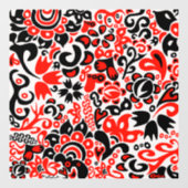 Ukrainisches Volkskunst-Blumenmuster Fensteraufkleber (Blatt)