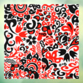 Ukrainisches Volkskunst-Blumenmuster Fensteraufkleber (Blatt 3)