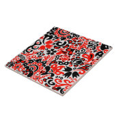 Ukrainisches Volkskunst-Blumenmuster Fliese (Seite)