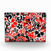 Ukrainisches Volkskunst-Blumenmuster Fotoblock (Vorderseite)