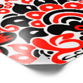 Ukrainisches Volkskunst-Blumenmuster Fotodruck (Ecke)