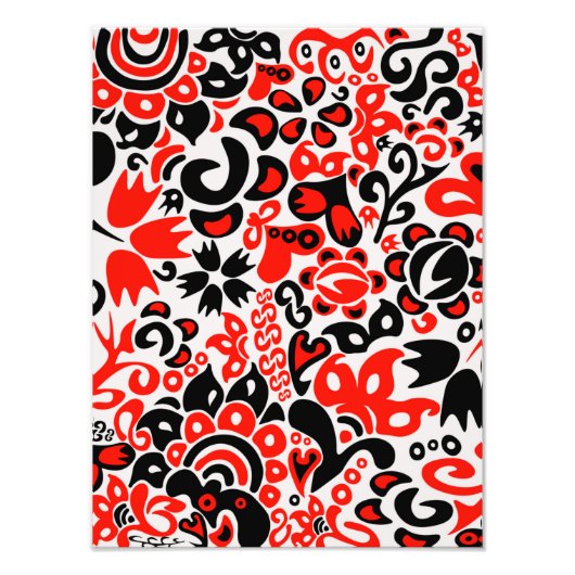 Ukrainisches Volkskunst-Blumenmuster Fotodruck (Vorne)