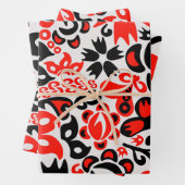 Ukrainisches Volkskunst-Blumenmuster Geschenkpapier Set (Beispiel)