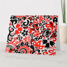 Ukrainisches Volkskunst-Blumenmuster Karte