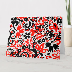 Ukrainisches Volkskunst-Blumenmuster  Karte