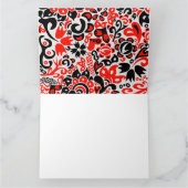 Ukrainisches Volkskunst-Blumenmuster Karte (Innenseite)