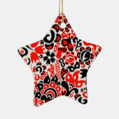 Ukrainisches Volkskunst-Blumenmuster Keramik Ornament (Rechts)