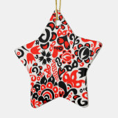 Ukrainisches Volkskunst-Blumenmuster Keramik Ornament (Links)