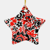 Ukrainisches Volkskunst-Blumenmuster Keramik Ornament (Hinten)