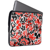 Ukrainisches Volkskunst-Blumenmuster Laptopschutzhülle (Vorne Rechts)