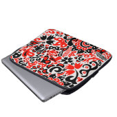 Ukrainisches Volkskunst-Blumenmuster Laptopschutzhülle (Vorne Knopf)