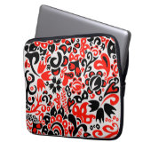 Ukrainisches Volkskunst-Blumenmuster Laptopschutzhülle (Vorderseite Links)