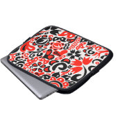 Ukrainisches Volkskunst-Blumenmuster  Laptopschutzhülle (Vorne Knopf)