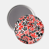 Ukrainisches Volkskunst-Blumenmuster Magnet (Vorderseite/Rückseite)