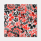 Ukrainisches Volkskunst-Blumenmuster Magnet (Vorne)