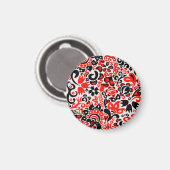 Ukrainisches Volkskunst-Blumenmuster Magnet (Vorderseite/Rückseite)
