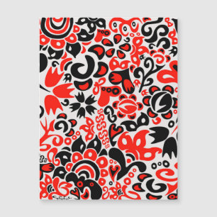 Ukrainisches Volkskunst-Blumenmuster Magnetkarte
