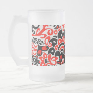 Ukrainisches Volkskunst-Blumenmuster Mattglas Bierglas