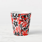 Ukrainisches Volkskunst-Blumenmuster Milchtasse (Vorderseite)