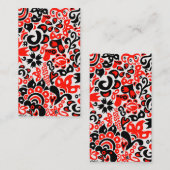 Ukrainisches Volkskunst-Blumenmuster Mitteilungskarte (Vorne/Hinten)