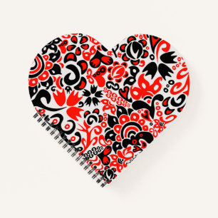 Ukrainisches Volkskunst-Blumenmuster Notizblock