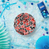 Ukrainisches Volkskunst-Blumenmuster Pappteller (Party)