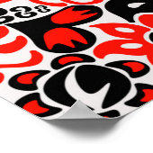 Ukrainisches Volkskunst-Blumenmuster Poster (Ecke)