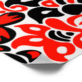 Ukrainisches Volkskunst-Blumenmuster Poster (Ecke)