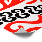 Ukrainisches Volkskunst-Blumenmuster Poster (Ecke)