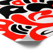 Ukrainisches Volkskunst-Blumenmuster Poster (Ecke)