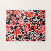 Ukrainisches Volkskunst-Blumenmuster Puzzle (Horizontal)