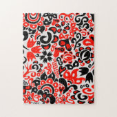 Ukrainisches Volkskunst-Blumenmuster Puzzle (Vertikal)