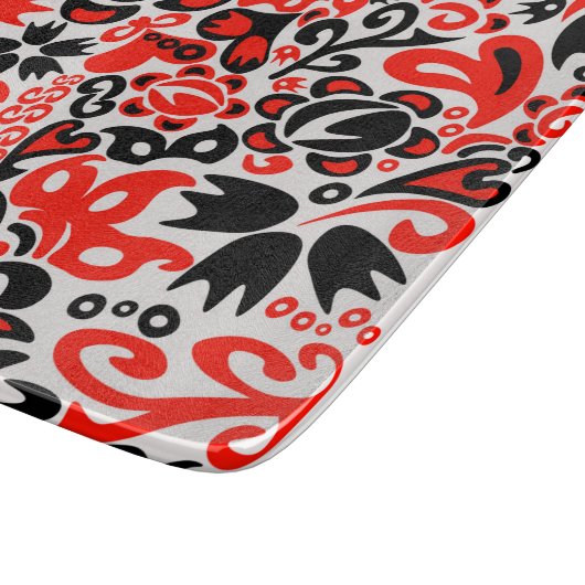 Ukrainisches Volkskunst-Blumenmuster Schneidebrett (Ecke)