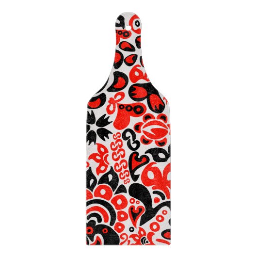 Ukrainisches Volkskunst-Blumenmuster Schneidebrett (Vorderseite)