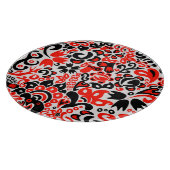 Ukrainisches Volkskunst-Blumenmuster Schneidebrett (Ecke)