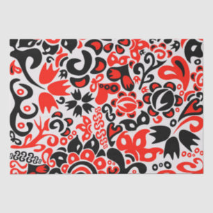 Ukrainisches Volkskunst-Blumenmuster Seidenpapier