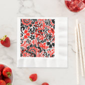Ukrainisches Volkskunst-Blumenmuster Serviette (Beispiel)