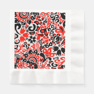 Ukrainisches Volkskunst-Blumenmuster Serviette