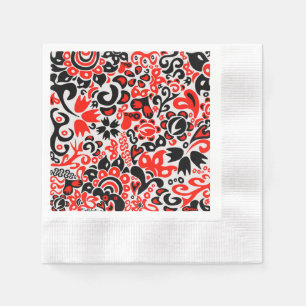 Ukrainisches Volkskunst-Blumenmuster Serviette