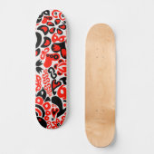 Ukrainisches Volkskunst-Blumenmuster Skateboard (Vorderseite)