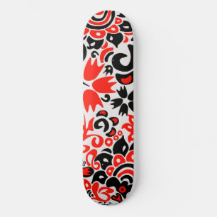 Ukrainisches Volkskunst-Blumenmuster Skateboard