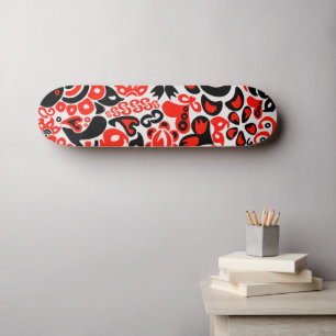 Ukrainisches Volkskunst-Blumenmuster Skateboard