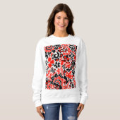 Ukrainisches Volkskunst-Blumenmuster Sweatshirt (Vorne ganz)