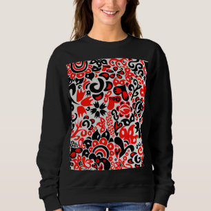 Ukrainisches Volkskunst-Blumenmuster Sweatshirt