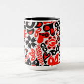 Ukrainisches Volkskunst-Blumenmuster Tasse (Zentrum)