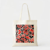 Ukrainisches Volkskunst-Blumenmuster Tragetasche (Vorne)