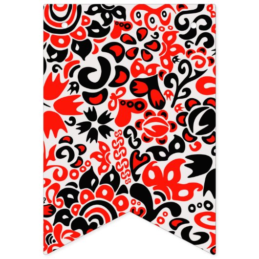 Ukrainisches Volkskunst-Blumenmuster Wimpelkette (Zweite Fahne)