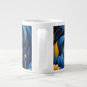 Ukrainisches Volkskunstmuster Jumbo-Tasse (Rückseite)