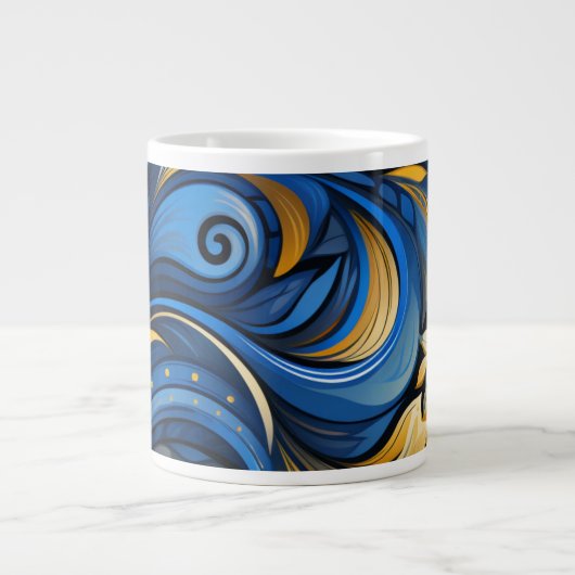 Ukrainisches Volkskunstmuster Jumbo-Tasse (Vorderseite)