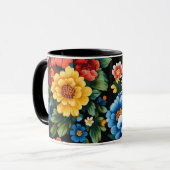 Ukrainisches Volkskunstmuster Tasse (Vorderseite Links)